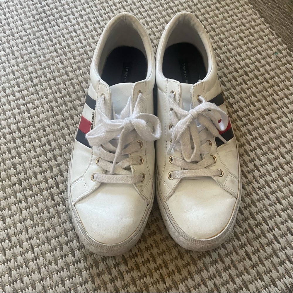 Tommy Hilfiger Women's Lightz Sneakers - white multicolored stripe - size 9.5 - Picture 12 of 13